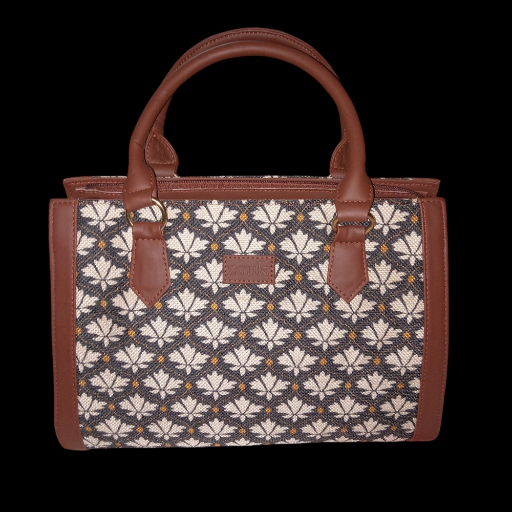 Zouk vegan leather purse classic brown